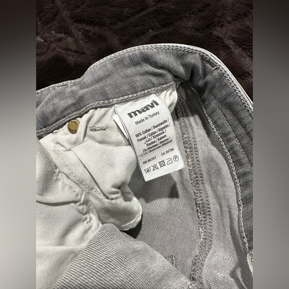 Mavi Jeans Distressed Mid Rise Ankle Skinny Jeans Grey Size 25 - Picture 10 of 10